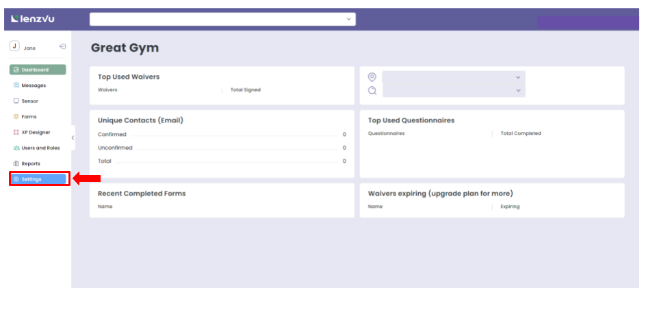lenzvu settings