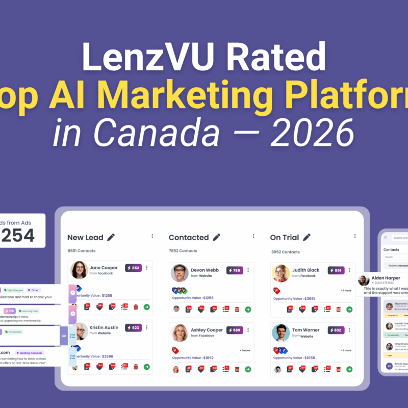 LenzVU Rated Top AI Marketing Platform in Canada — 2026