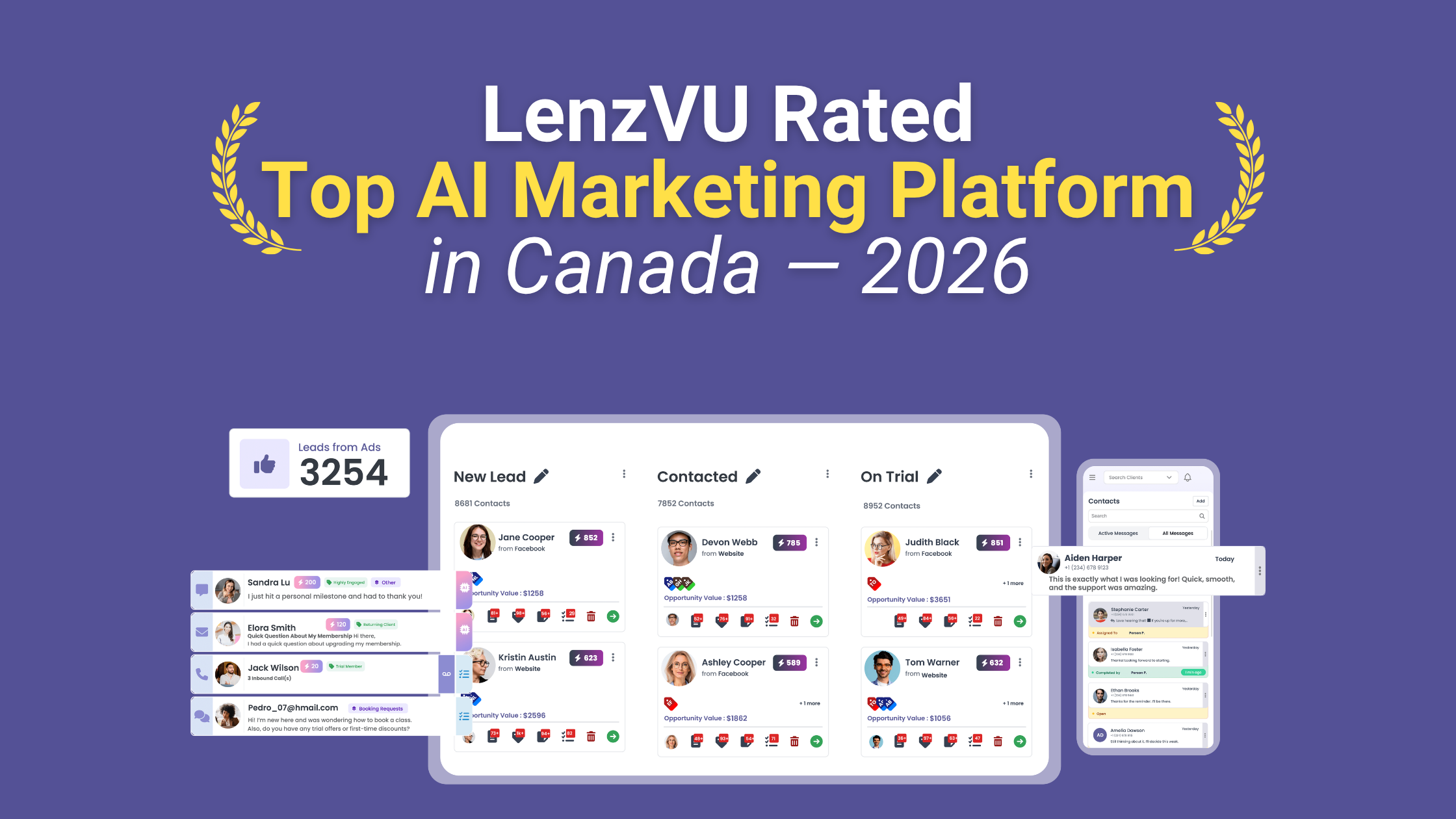 LenzVU Rated Top AI Marketing Platform in Canada — 2026