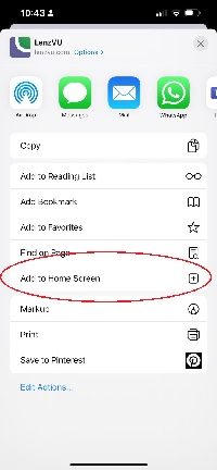 add to home screen